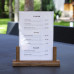 bar menu stand