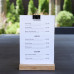 bar menu stand