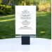 bar menu stand