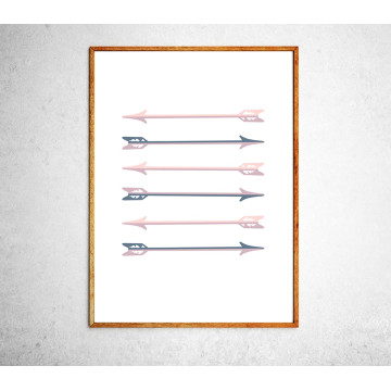 Art poster Arrows lavander