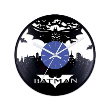 Vinyl clock Batman over the city