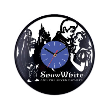 Snow White vinyl clock