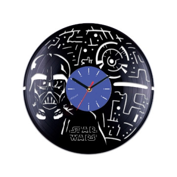 Vinyl clock Darth Vader and Death Star