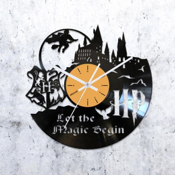 Vinyl clock Harry Potter. Hogwarts