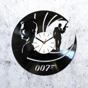 Vinyl clock James Bond