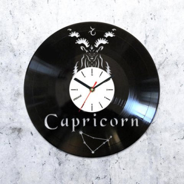 Vinyl clock Capricorn