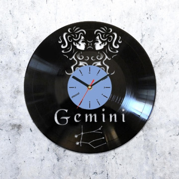 Vinyl clock Gemini