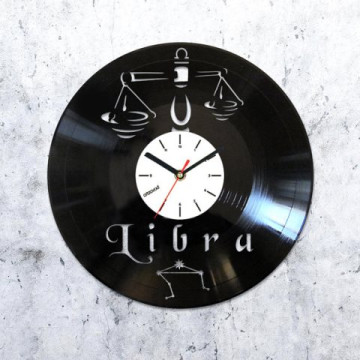 Vinyl clock Libra