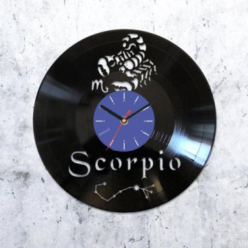 Vinyl clock Scorpio