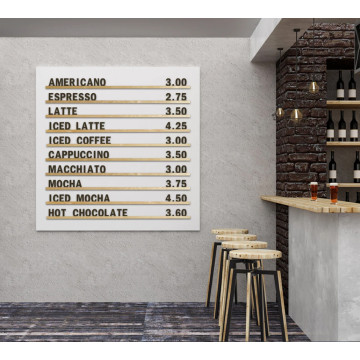 Wall menu