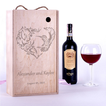 Wine Box "Hummingbird and Heart"