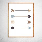 Art poster Arrows black and gold