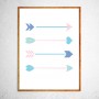 Art poster Arrows mint and pink