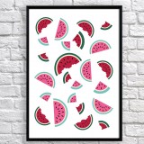 Art poster Slices of watermelon original