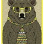 Оригинальный плакат Медведь в галстуке
