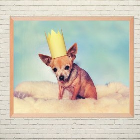 Арт постер Собачка в короне