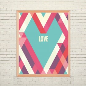 Art poster Geometric love