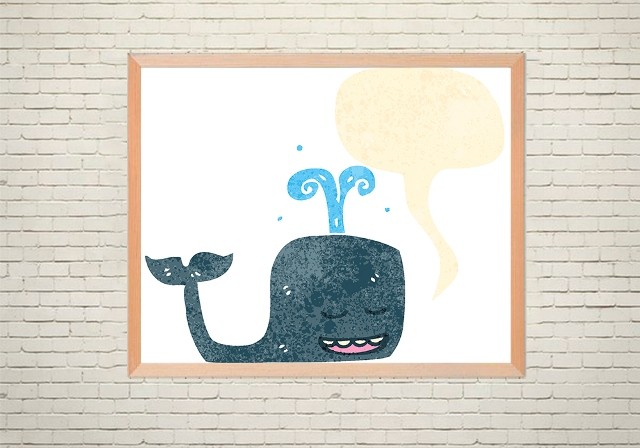 Art poster Whale