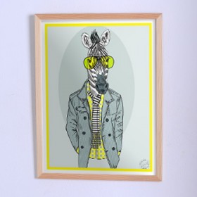 Art poster The zebra in jacket