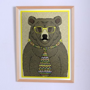 Оригинальный постер Медведь в галстуке