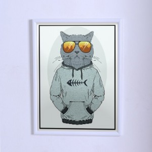 Art poster The cat in sweatshirt