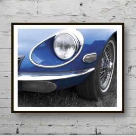 Постер на стену Синий автомобиль