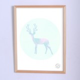 Art poster Vanilla Deer