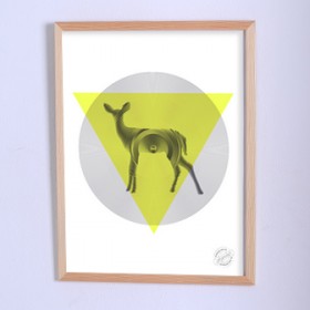 Арт постер Виниловый олень