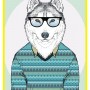 Оригинальный плакат Волк в свитере