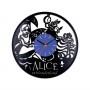 Vinyl clock Alice in Wonderland. Characters