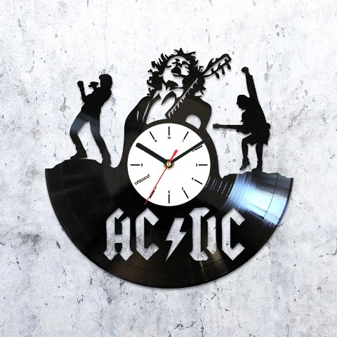 Vinyl clock AC/DC