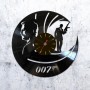 Vinyl clock James Bond