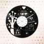 Vinyl clock Owls in love