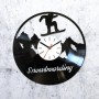 Виниловые часы Сноубординг
