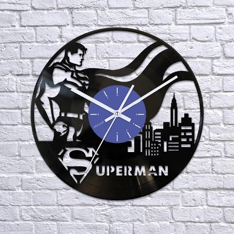 Vinyl clock Superman