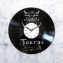 Vinyl clock Taurus