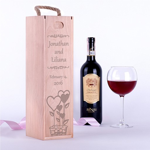 Wine box "Hearts"