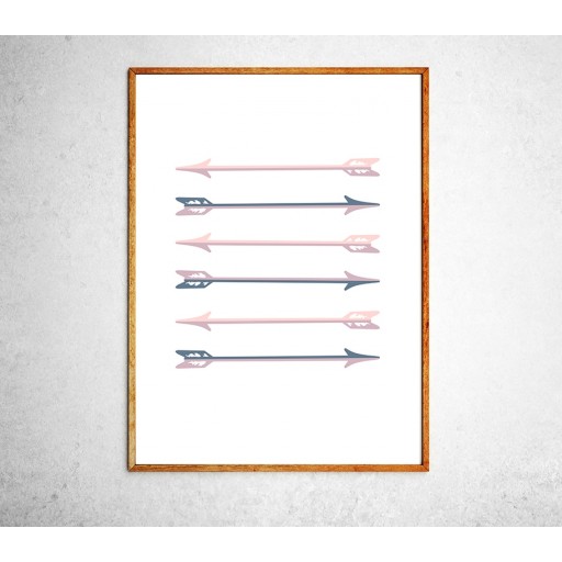 Art poster Arrows lavander