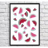 Art poster Slices of watermelon original
