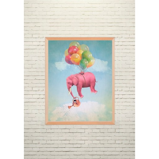 Арт постер Летающий слоник