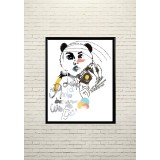 Art poster In the image of panda