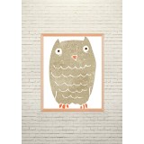 Art poster Funny Owl