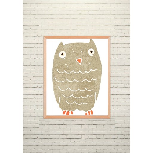Art poster Funny Owl