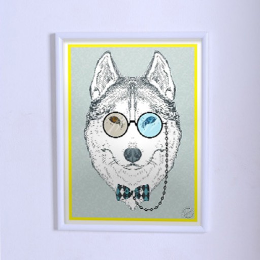 Poster The wolf with pince-nez