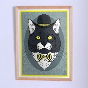 Poster The Cat with monocle