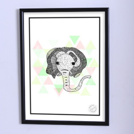 Art poster The indie elephant