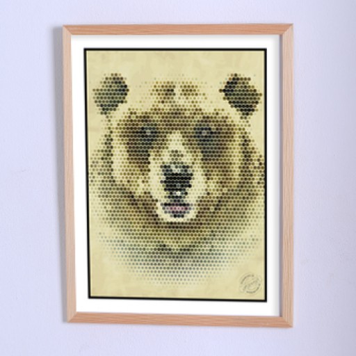 Art poster Here was a bear