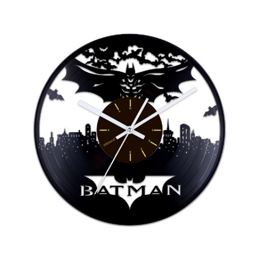 Vinyl clock Batman over the city