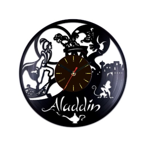  Виниловые часы Аладдин и Джинн