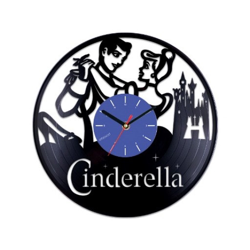 Vinyl clock Cinderella and Prince